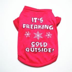 Breathable cool cotton vest for dogs in summer (Option: Rose Red-M)