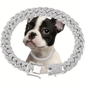 Shiny Diamond Safety Metal Necklace (Option: Silver-S)