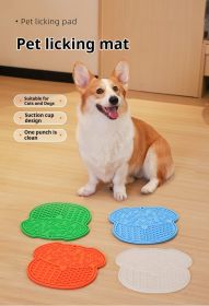 Lick Mat for Dogs and Cats Dog Slow Feeder Mat with Strong Suction (Color: Blue)
